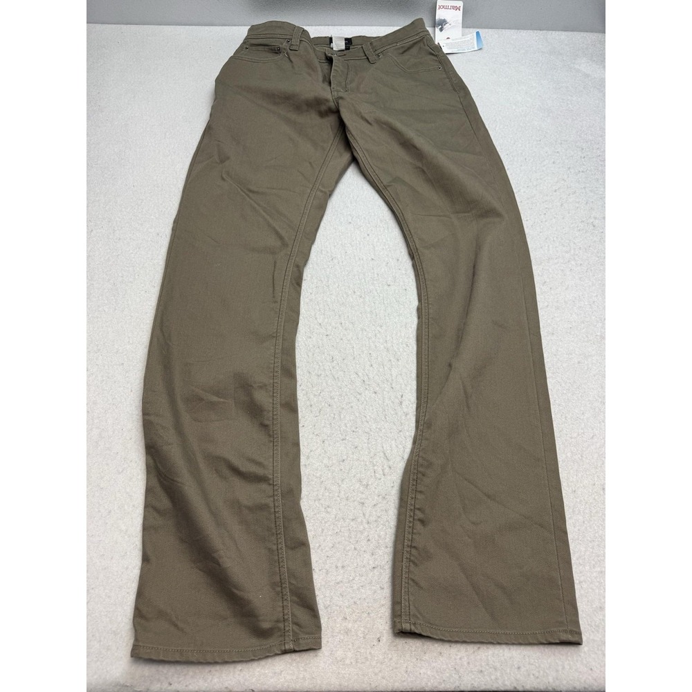 Marmot Morrison Jean Long Jeans Mens 32x35 Green Straight Denim Pants Casual